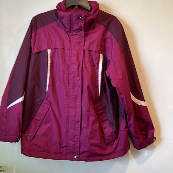 St. John's Bay All Weather Jacket Coat with removable hood Size L - Picture 2 of 11